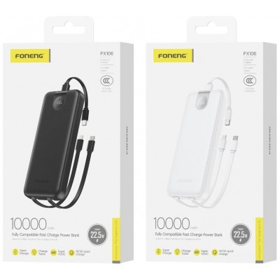 Повербанк Foneng PX106, 10000 mAh, 22.5W