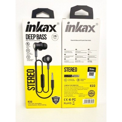 Наушники проводные INKAX E22, 3.5 jake