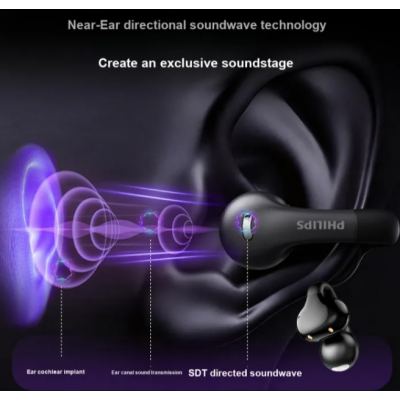 Наушники беспроводные Philips TAQ 2420, Black