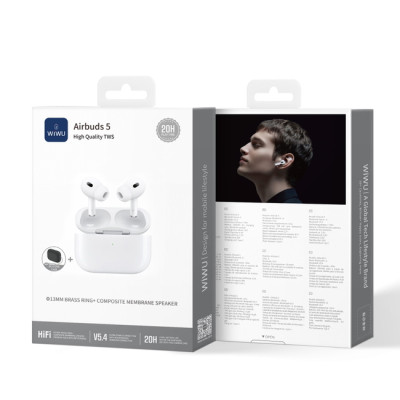 Наушники беспроводные WiWU AirBuds 5, ENC