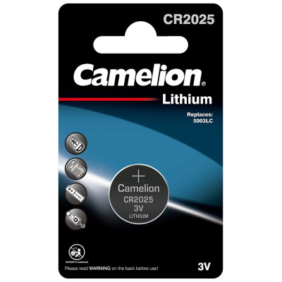 Батарейка CR2025 CAMELION 3V, 160 mAh
