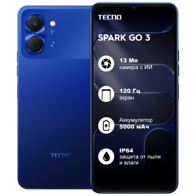 TECNO SPARK Go 3,  4/128 Blue